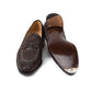 Loafer "Dress Penny" aus dunkelbraunem Croc-Suede - reine Handarbeit