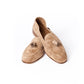 Sandfarbener Sommer-Loafer "Portland" aus superweichem Wildleder - Handarbeit