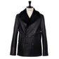 Leather jacket "Shearling Peacoat" made from grown lambskin - handmade