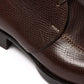 Split-Toe-Bootee "Apron-Chukka" made of Dark Brown Grain Calfskin  "Russian Calf" - purely handmade