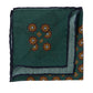 "Medaglioni Incornicato" handkerchief made from a luxurious wool blend - hand-rolled