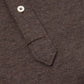 Nougat brown polo shirt "JFK" made of cotton and cashmere - purely handcrafted