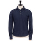 Dark blue polo shirt "JFK" made of cotton and cashmere - purely handcrafted