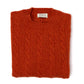 MJ Exclusive: Pure Geelong Lambswool "Crew Cable-Rib" Sweater - 3 Ply