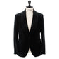 De Petrillo x MJ: "Serata Elegante" dark green velvet jacket made of pure cotton - handmade