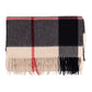 Joshua Ellis x MJ: Checked "Ripple Plain Stole" scarf made from pure Scottish cashmere