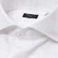 White Tuxedo Shirt with Pleated Insert made of Alumo Cotton Poplin - Collo Eduardo