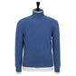 Exclusively for Michael Jondral: Denim blue turtleneck sweater made from Scottish 4-ply cashmere