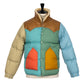 Rocky Mountain Featherbed x MJ: Daunenjacke "Christy Multi-Patch Jacket" mit Lammfellkragen