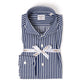 Striped "Sartorial Twill" shirt made from the finest cotton - handmade