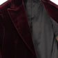 Dunkelrotes Velvet-Sakko "Velluto Elegante" aus Baumwolle - Handarbeit