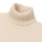 Exclusively for Michael Jondral: Creamy White Turtleneck Sweater made from Scottish 4-Ply Cashmere