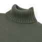 Exclusively for Michael Jondral: Olive Green Turtleneck Sweater made from Scottish 4-Ply Cashmere on