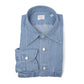 Shirt "Grandi Tasce Soffietto" with Sports Cuff made of Cotton Denim - handmade