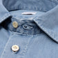 Shirt "Grandi Tasce Soffietto" with Sports Cuff made of Cotton Denim - handmade