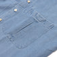 Shirt "Grandi Tasce Soffietto" with Sports Cuff made of Cotton Denim - handmade
