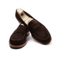 Loafer "American Casual Penny" made of Dark Brown Suede - purely handmade