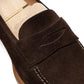 Loafer "American Casual Penny" made of Dark Brown Suede - purely handmade
