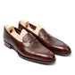 Special MJ edition: Loafer "Full Dress Strap" made from dark brown "Russian Calf" Calfskin - purely handmade