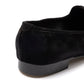 Black Venetian Velvet Slipper "Martini Cocktail" with Leather Sole