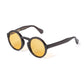 Black Sunglasses "LE FLÂNEUR" with Green Lenses