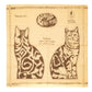 Bandana "Gatto Pelo Corto" aus reiner Baumwolle