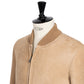 Lederjacke "Bomber Lusso" aus gewachsenem Lammfell - Handarbeit