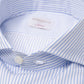 Striped Shirt "Royal Twill" with Shark Collar and Sports Cuff - handmade