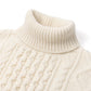 Turtleneck Sweater "Iconic Aran" made from Lambswool and Cashmere - Original Knit