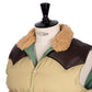 Rocky Mountain Featherbed x MJ: "Christy Vest" down vest with lambskin collar