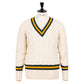 Fox Brothers x MJ: Original Cricket Pullover "Fox Club" aus britischer Wolle