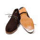 "Summer Chukka" boot in dark brown suede - handmade
