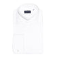 White tuxedo shirt "Jacquard Stripe" made of pure cotton - Collo Eduardo