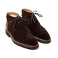 Bootee &quot;Winter Sport Chukka&quot; made of dark brown suede - entirely handmade