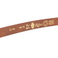 "Saddle-Knot" belt made from natural brown saddle leather - handmade