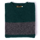 Glenugie exklusiv x MJ: Pullover "College Stripe Jumper" aus reiner Wolle - Circulate Knit Pure Brushed Shetland XT