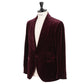 Dunkelrotes Velvet-Sakko "Serata Elegante" aus Baumwolle - Handarbeit