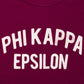 Wild Donkey x MJ: Sweatshirt with vintage letters &quot;Phi Kappa Epsilon&quot; made of cotton mix