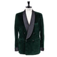 Dark Green Evening Jacket "Shawl Dinner" made of Cotton Velvet - handmade