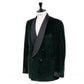 Dark Green Evening Jacket "Shawl Dinner" made of Cotton Velvet - handmade