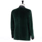 Dark green "Shawl Dinner" evening jacket made of cotton velvet - handmade