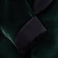 Dark Green Evening Jacket "Shawl Dinner" made of Cotton Velvet - handmade