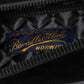 Bowhill & Elliot x MJ: Schwarzer Samtslipper "Skull & Crossbones" mit Ledersohle - Handmade