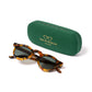 Sonnenbrille "WELT Amber Tortoise" mit grünen Gläsern - Handarbeit