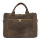 Business bag "Vienna" brown goat leather - handmade