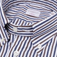 Gestreiftes Hemd "Stile Inglese" mit Button Down und Sportmanschette - Handarbeit