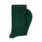 Grass green knee sock "Dots" with may green dots made of pure cotton
