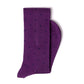 Purple knee sock "Dots" with dark blue dots in pure cotton