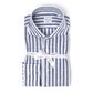 Gestreiftes Hemd "Principe Sartoriale" aus Baumwolle und Leinen - Handarbeit