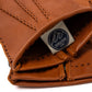 "Linz" glove made from cognac brown deerskin - hand-sewn